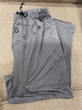 3XL Mens Sleep Pants Gray Stacy Adam’s Drawstring Button Fly Pockets Silky